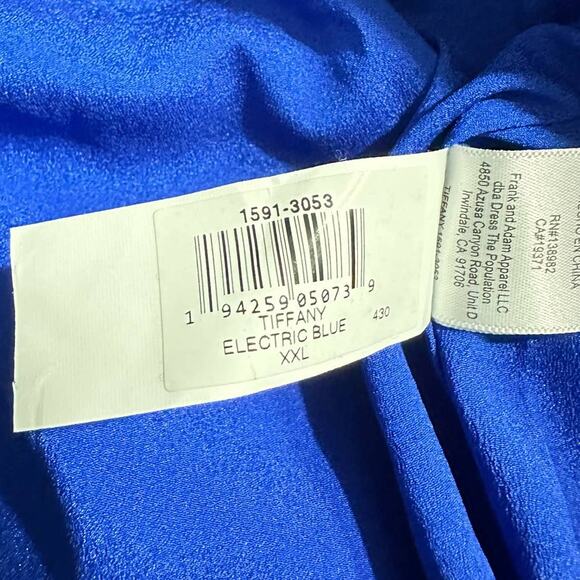 Dress the Population Tiffany One-Shoulder Midi Dress Women's Plus XXL Blue NWOT - Picture 9 of 11